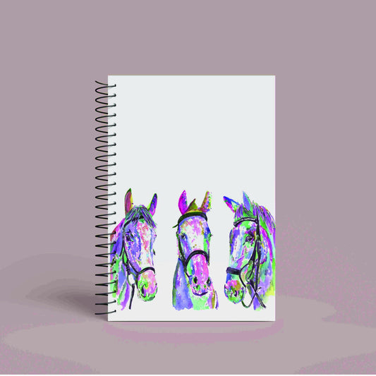 A5 Personalised Horse Notebook | 60 Pages | Lined or Plain Paper | Matching Wrapping Paper Available | Custom Notebook Gift