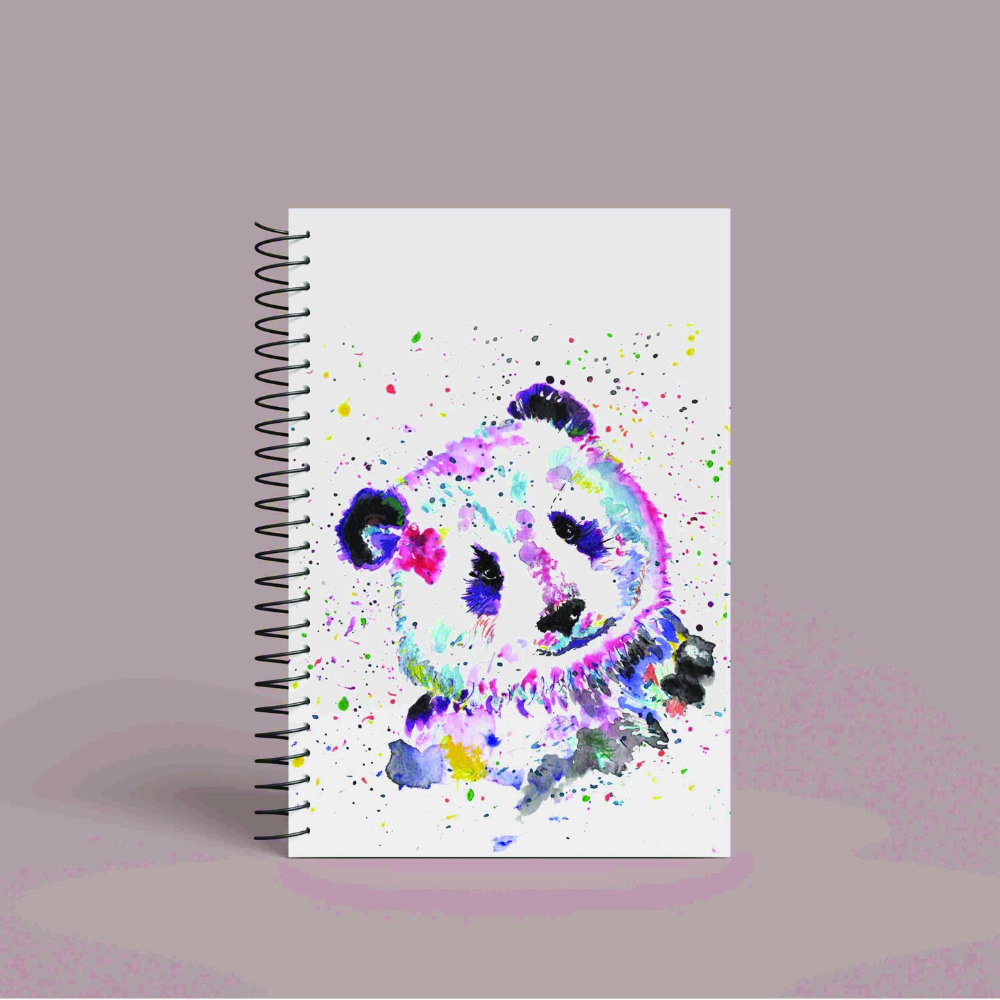 Personalised Custom A5 Panda Themed Notebook | Lined or Plain | Matching Wrapping Paper | 60 Pages | Wire Bound