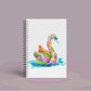 A5 Personalised Swan Notebook | 60 Pages | Lined or Plain Paper | Matching Wrapping Paper Available | Custom Notebook Gift