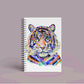 A5 Personalised Tiger Notebook | 60 Pages | Lined or Plain Paper | Matching Wrapping Paper Available | Custom Notebook Gift