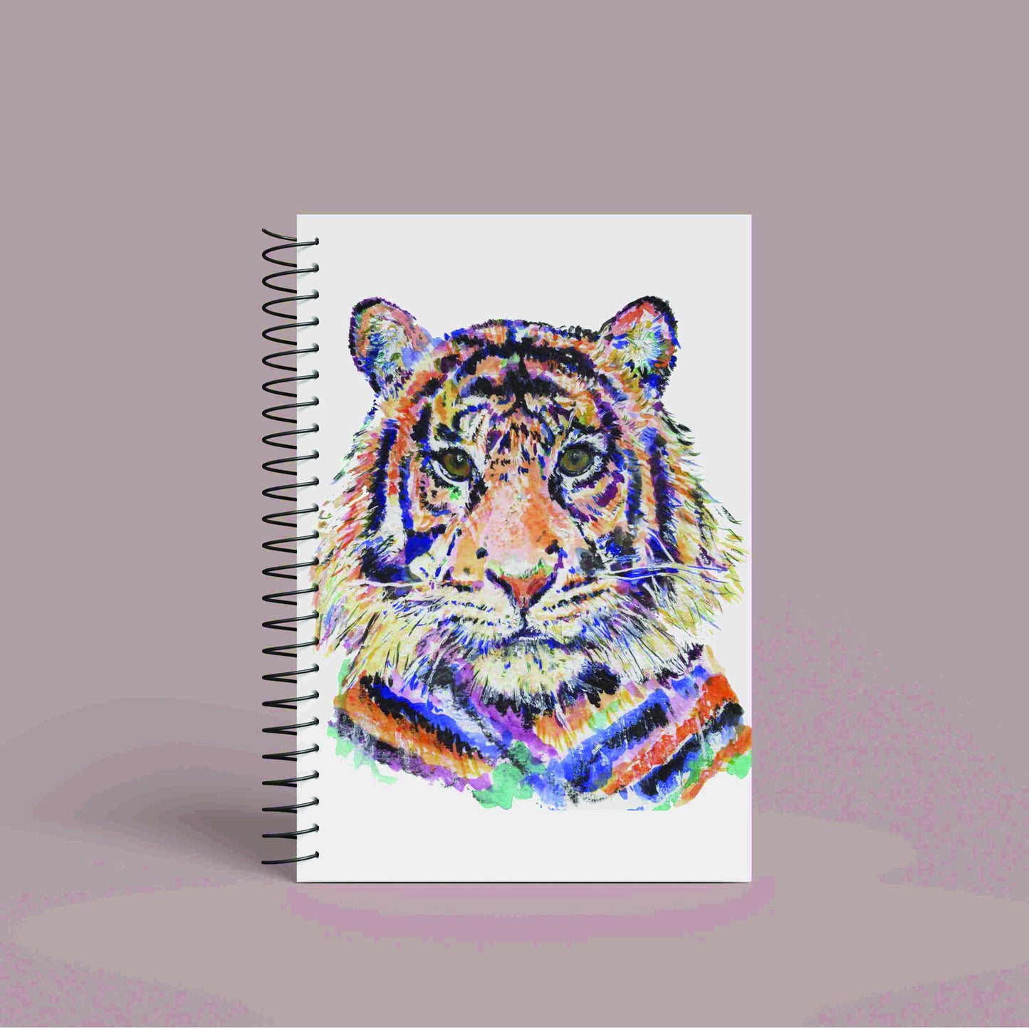 A5 Personalised Tiger Notebook | 60 Pages | Lined or Plain Paper | Matching Wrapping Paper Available | Custom Notebook Gift