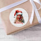 24 Personalised Gloss Christmas Sticker Labels, Christmas Gift Labels, Festive Chicken Christmas Stickers