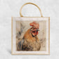 Cockerel Eco-Friendly Jute Bag with our Animal Design | Reusable Shopping Tote 30 x 30 x 19 cm | Sustainable Gift