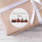 24 Personalised Gloss Christmas Sticker Labels, Christmas Gift Labels, Christmas Train Christmas Stickers