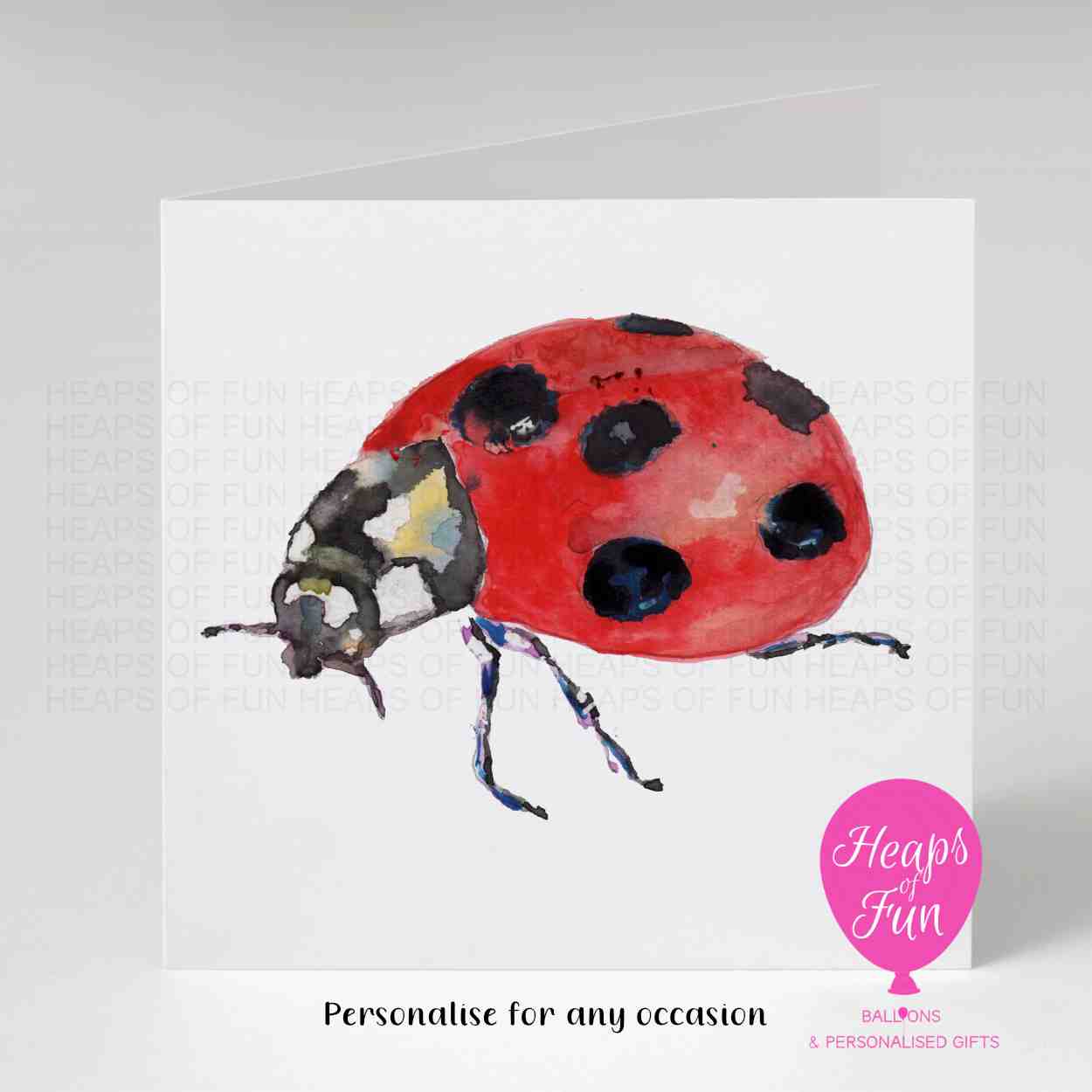 Personalised Ladybird Greeting Card | Cute Nature Card for Any Occasion