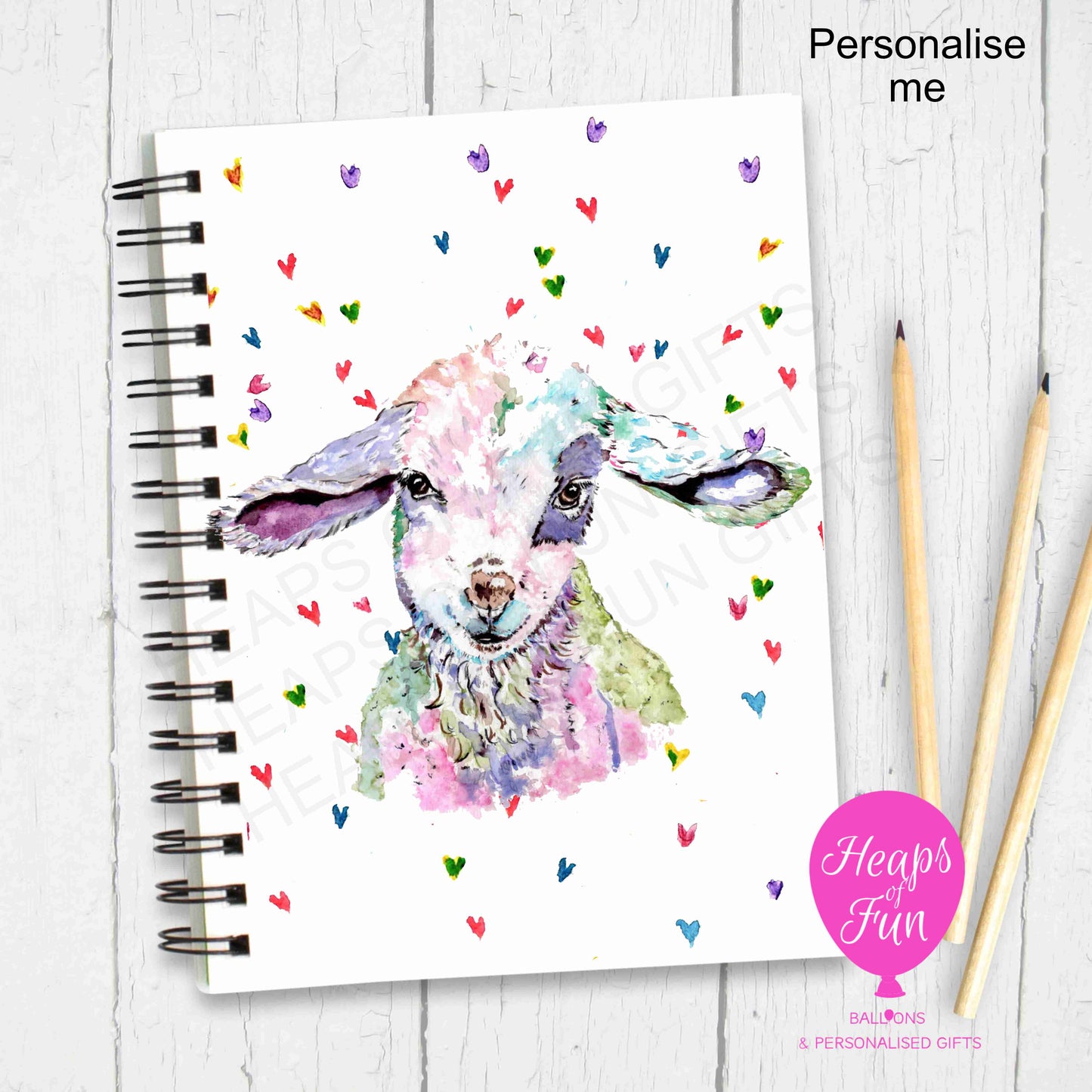 A5 Personalised Notebook – Lamb Design | Custom Name Journal