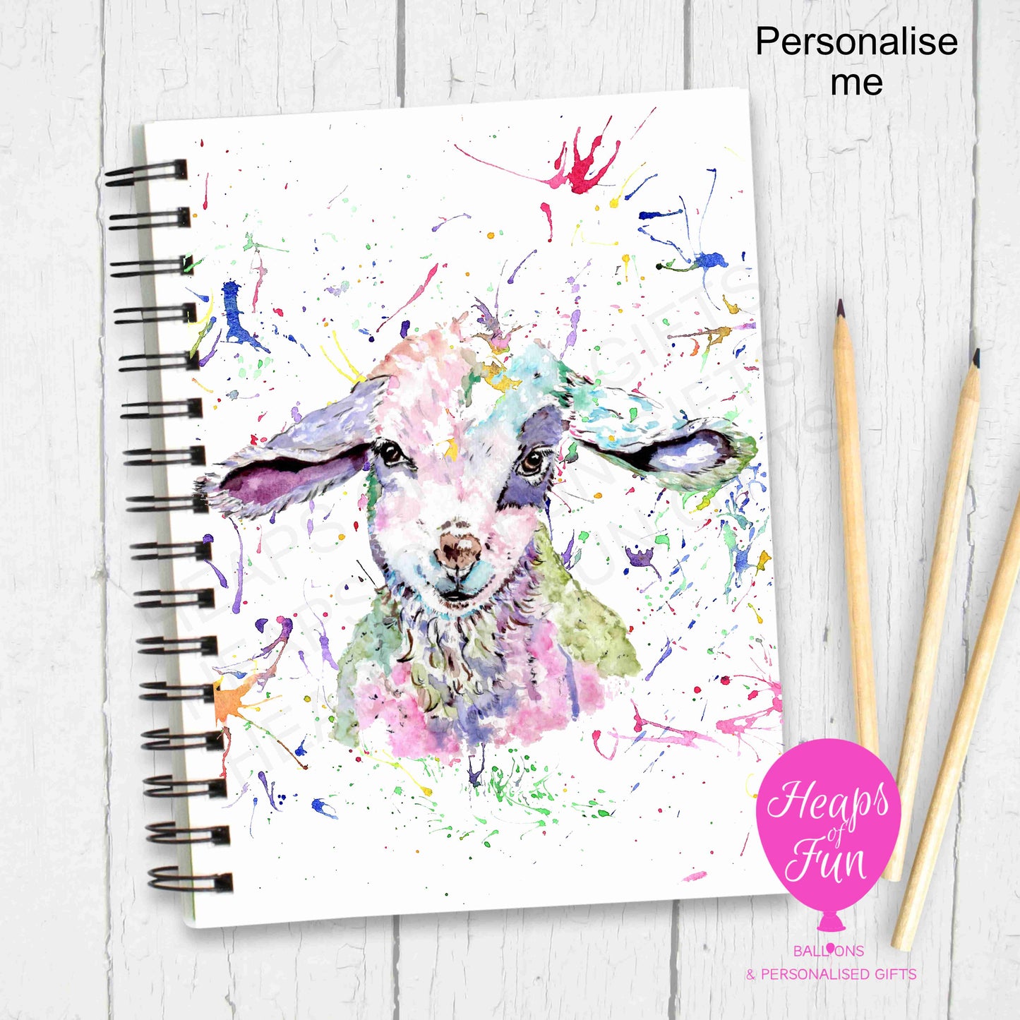 A5 Personalised Notebook – Lamb Design | Custom Name Journal