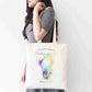 Inspirational Light Bulb Tote Bag – “Shine the Brightest” Quote