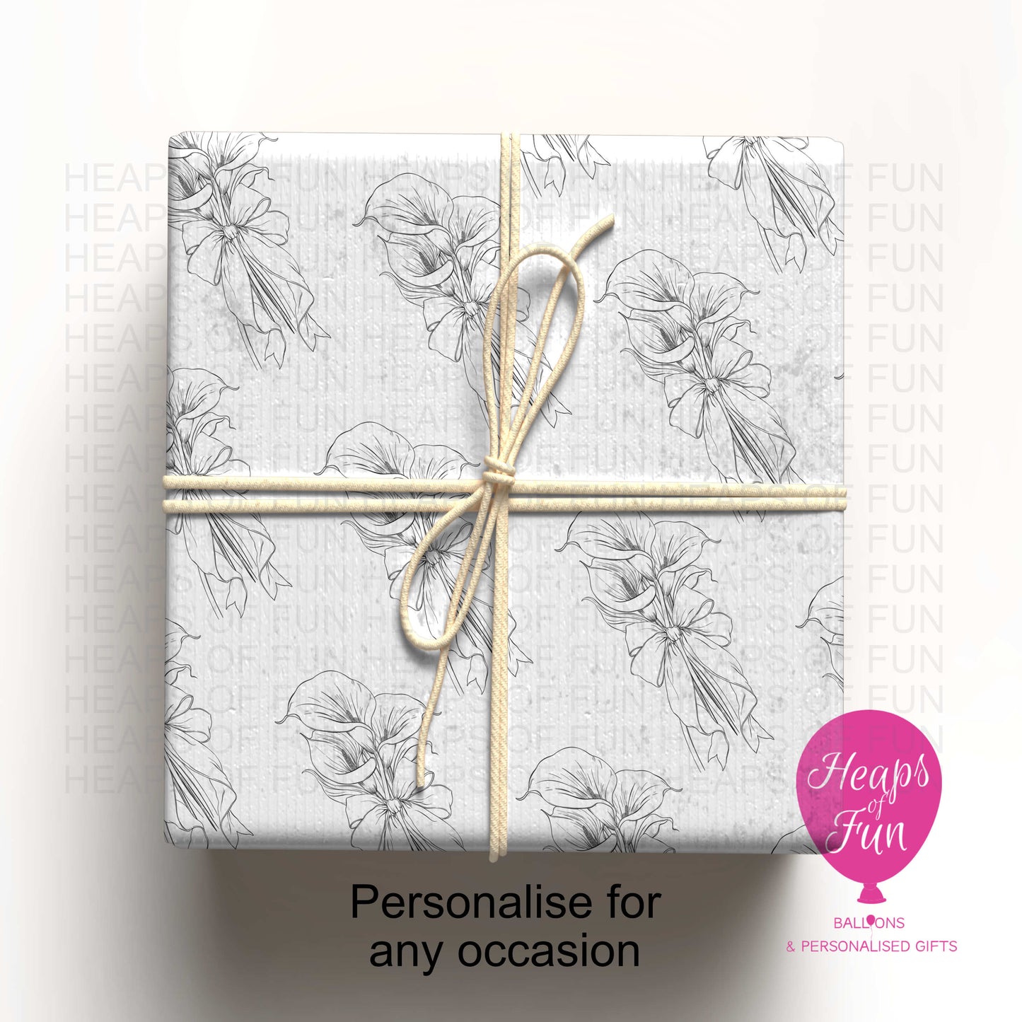 Personalised Lily Floral Wrapping Paper – Elegant Custom Gift Wrap for Any Occasion
