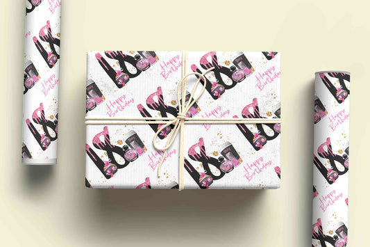 Makeup 18th Milestone Birthday Wrapping Paper
