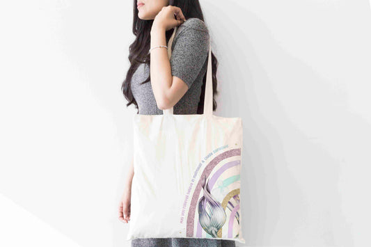 Mermaid Rainbow Tote Bag – Inspirational Quote & Magical Design