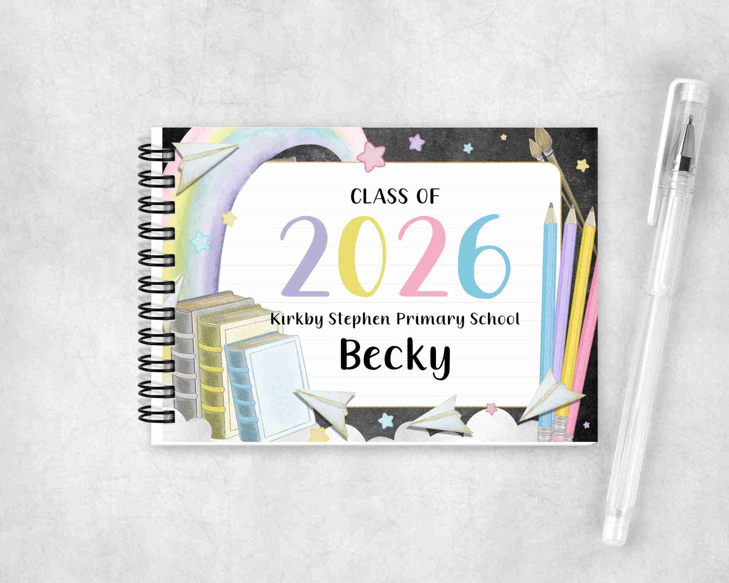 Custom Class of 2026 Leavers Book - Personalised Year 6 Keepsake Notebook - Other designs available