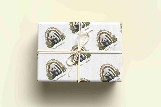 Panda Rainbow Wrapping Paper - For any occasion