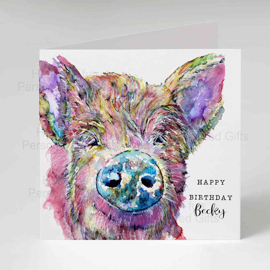 Pig Greeting Card - Any occasion