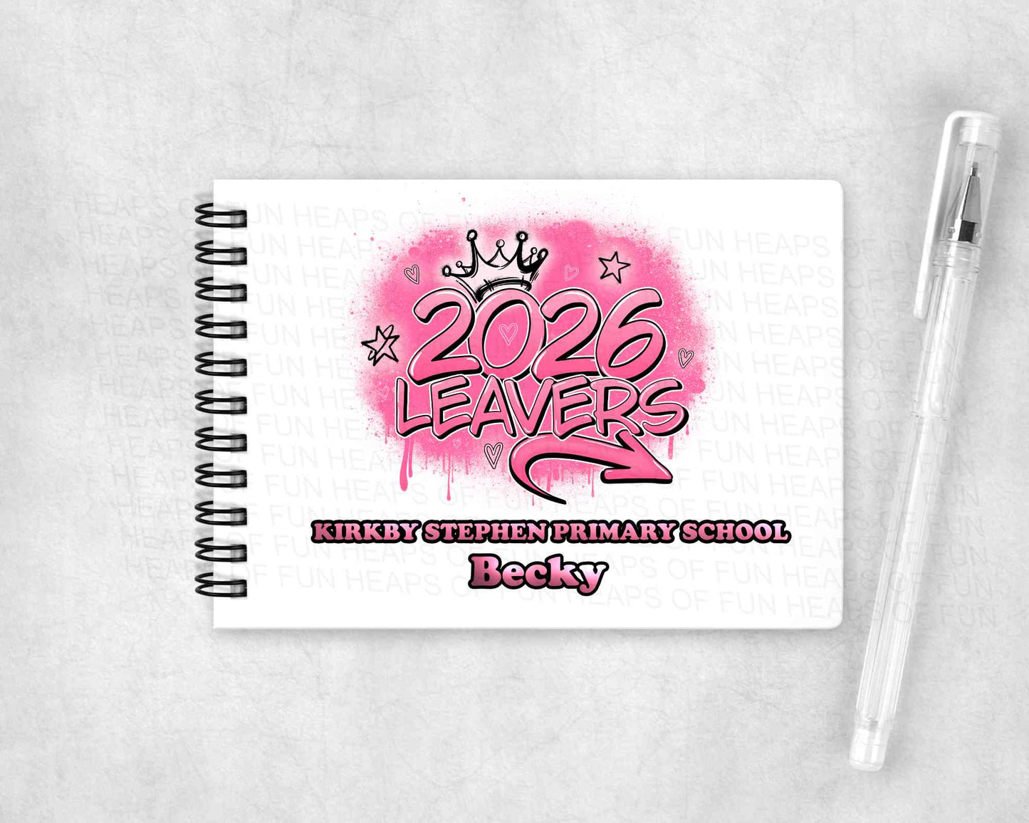 Personalised 2026 Leavers Notebook A5 | School Leavers Gift | Custom Name School Memory Book | End of Primary School Keepsake