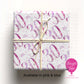 Personalised 30th Birthday Wrapping Paper – Pink or Blue – Custom Name Gift Wrap