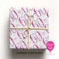 Personalised 60th Birthday Wrapping Paper – Pink or Blue – Custom Name Gift Wrap