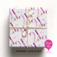 Personalised 21st Birthday Wrapping Paper – Pink or Blue – Custom Name Gift Wrap
