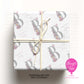 Personalised Initial Wrapping Paper with Gonk – Custom Name Birthday Gift Wrap (Blue or Pink)