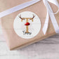 Personalised Reindeer Inital Christmas Stickers - 3 colours available