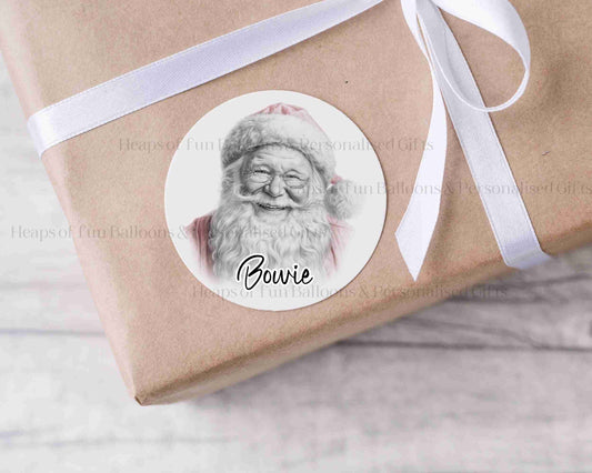 Personalised Santa Christmas Stickers