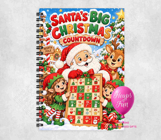 Santa's Big Christmas Countdown Colouring Book for Kids | 25 Advent Colouring Pages