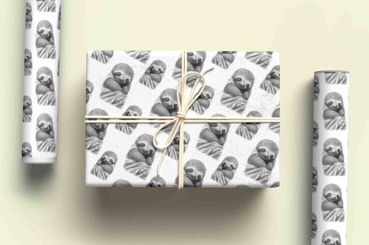 Sleeping Sloth Wrapping Paper