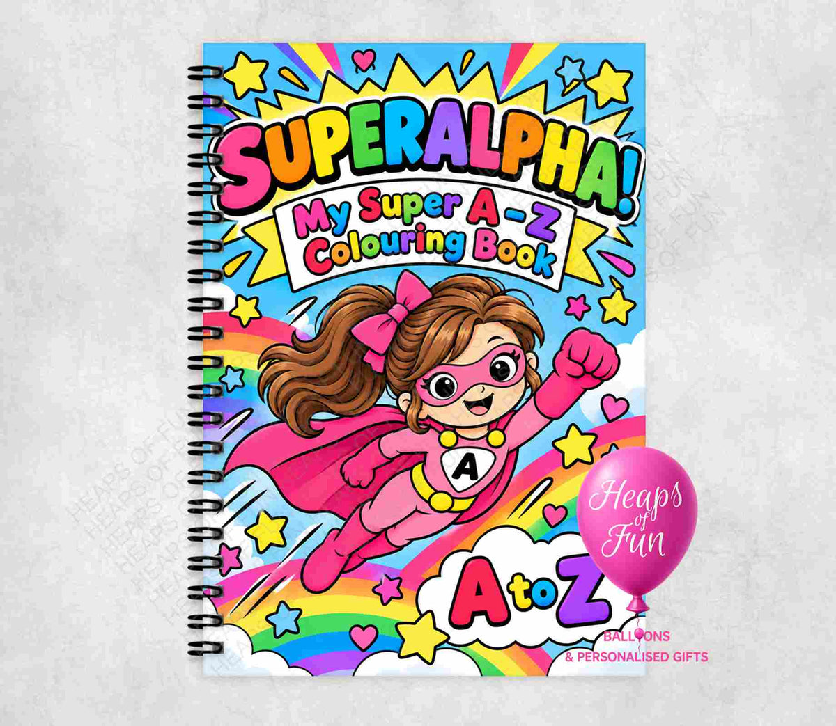 Superalpha! My Super A-Z Colouring Book for Kids | 26 Superhero Alphabet Pages