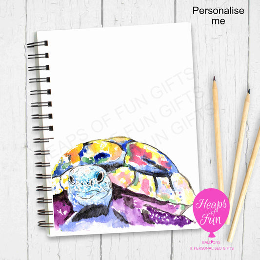 A5 Personalised Notebook – Tortoise Design | Custom Name Journal