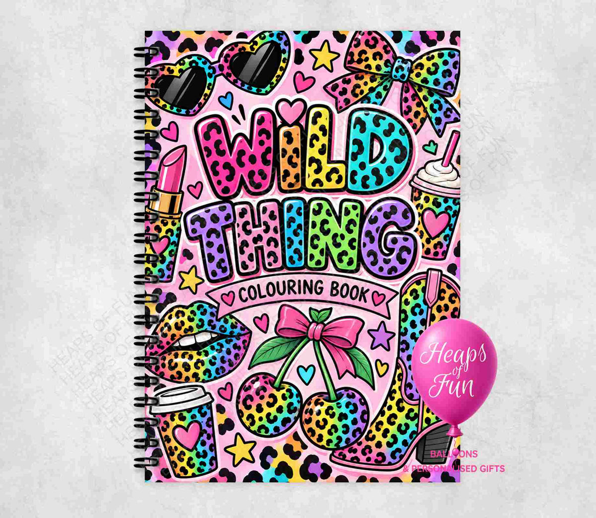 Wild Thing Colouring Book | 20 Rainbow Leopard Print Colouring Pages