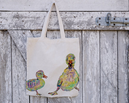 Personalised Tote Bag, Duckling Tote Bag, Duckling Gift, Reusable Bag