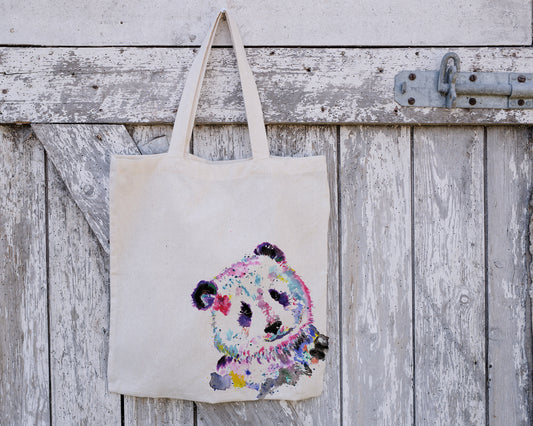 Personalised Tote Bag, Panda Tote Bag, Panda Gift, Reusable Bag