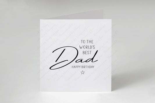 Dad Personalised Birthday Card, Dad Birthday Card, Happy Birthday Dad,