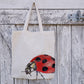 Personalised Tote Bag, Ladybird Tote Bag, Ladybird Gift, Reusable Bag