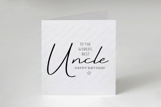 Uncle Birthday Card, Worlds Best Uncle Happy Birthday