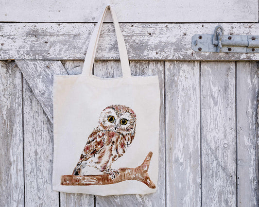 Personalised Tote Bag, Owl Tote Bag, Owl Gift, Reusable Bag
