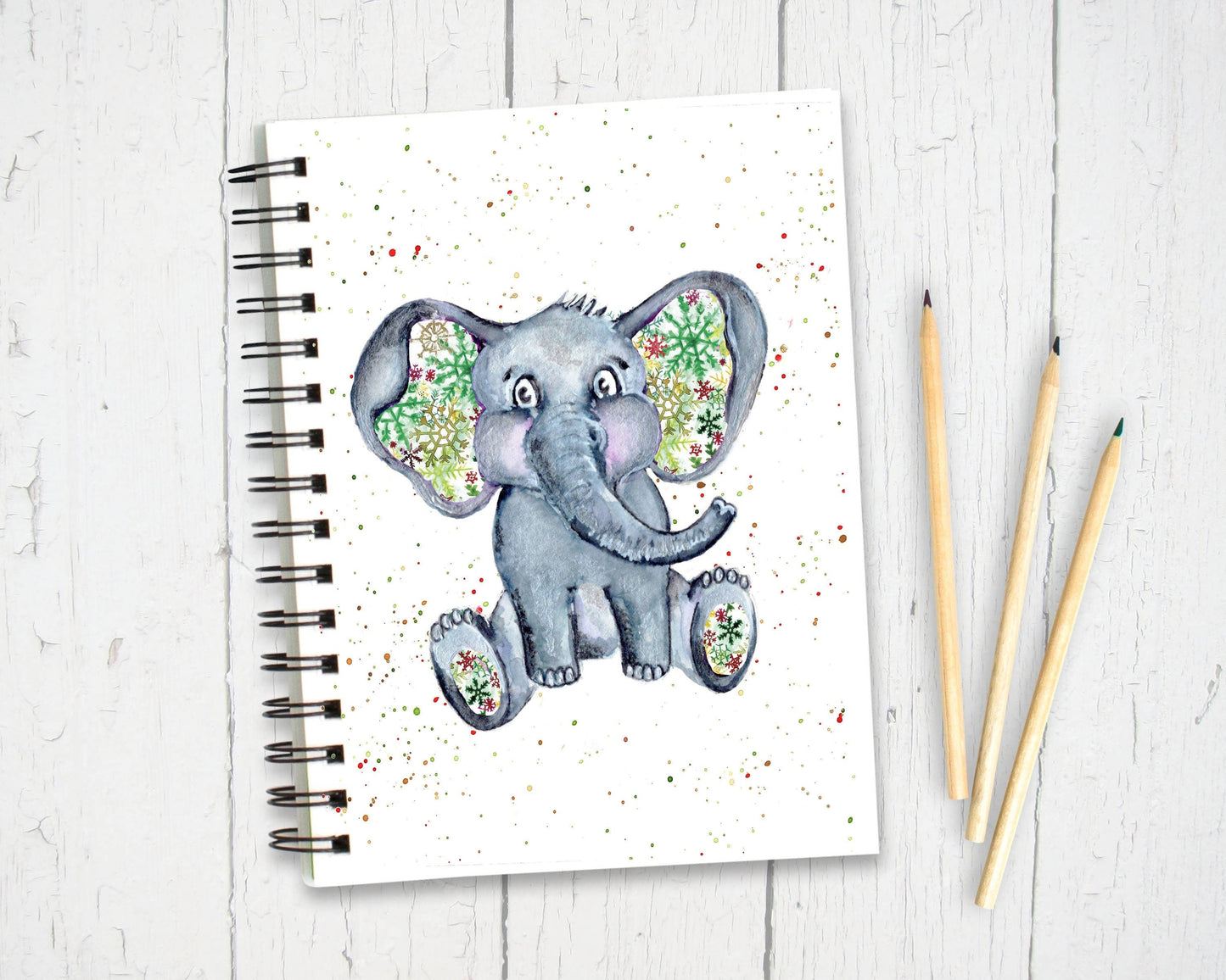 Christmas Elephant Notebook | Christmas Notebook