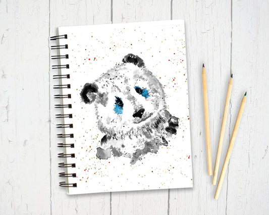 Hint of Colour Panda Notebook, Panda themed Gift