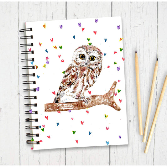 A5 Personalised Owl Notebook, Journal, Owl Gift
