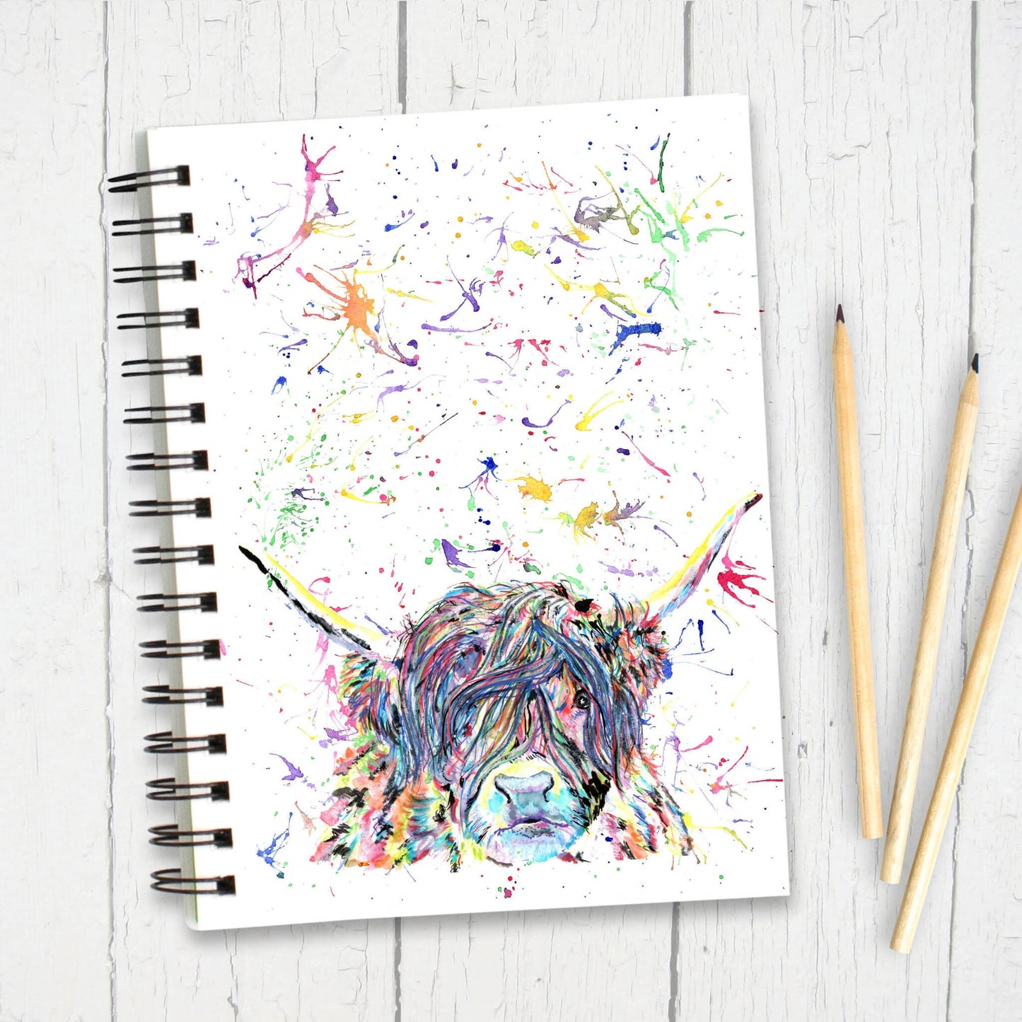 A5 Personalised Highland Cow Notebook, Journal, Highland Cow Gift
