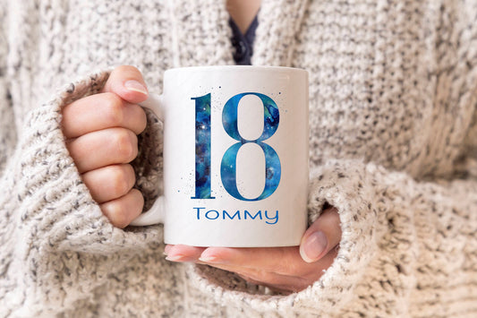 Personalised 18th Birthday Mug, 18th Birthday Gift, Eighteenth Gift,