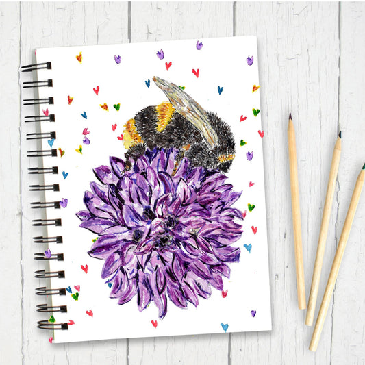 A5 Bee Notebook, Personalised Bee Gifts, Bee Journal
