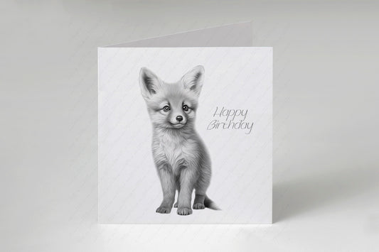Fox Birthday Card - Personalised Fox Card