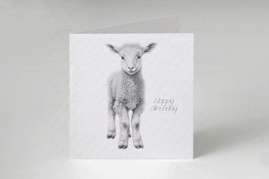 Lamb Birthday Card - Personalised Lamb Card