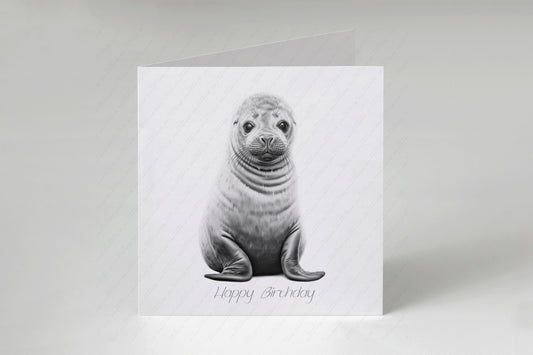 Seal Birthday Card - Personalised Seal Card