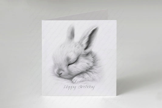 Bunny Birthday Card - Personalised Bunny Card