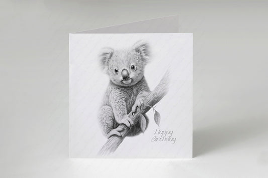 Koala Birthday Card - Personalised Koala Card