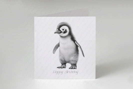 Penguin Birthday Card - Personalised Penguin Card