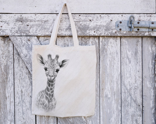 Giraffe Tote Bag, Reusable Bag, Personalised Tote Bag