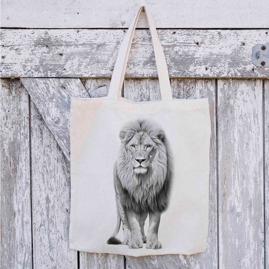 Lion Tote Bag, Reusable Bag, Personalised Tote Bag